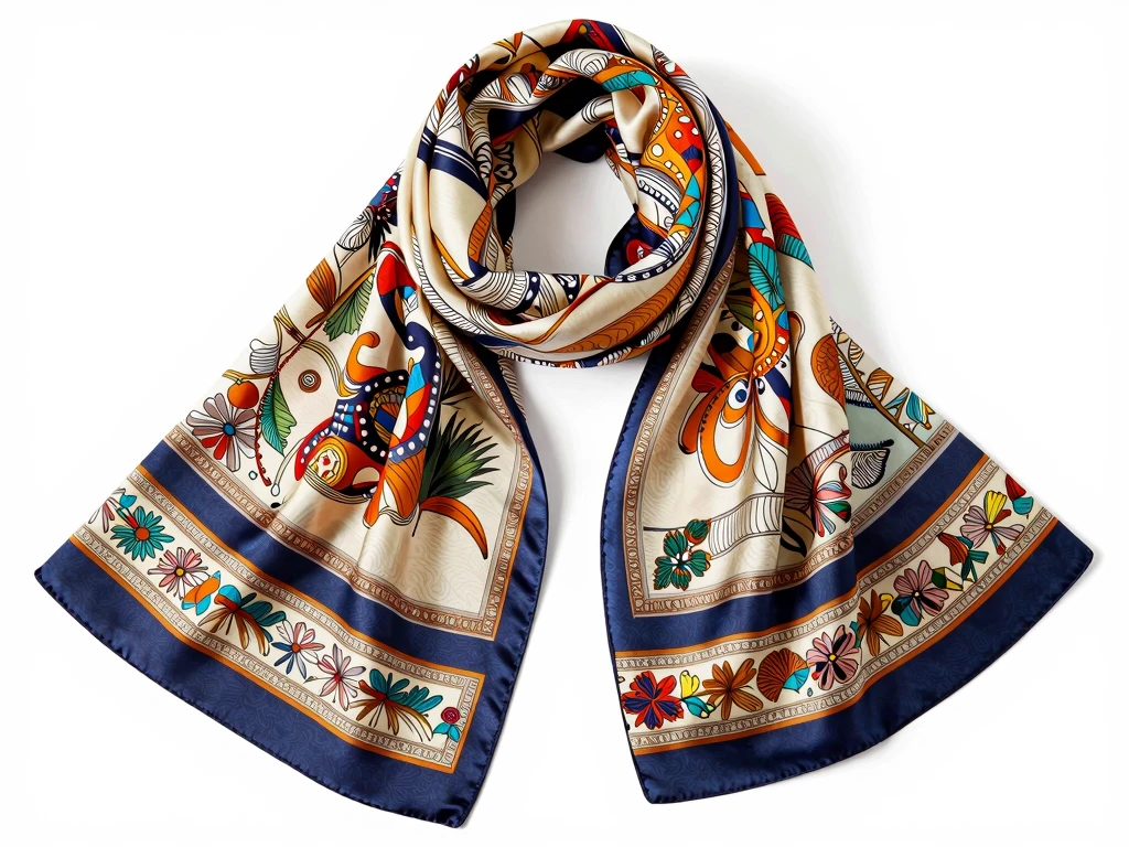 Silk Print Scarf at Traxylonghonzly